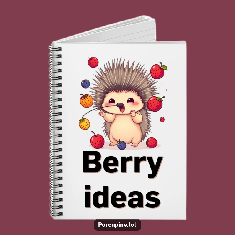 Funny Juggling Porcupine Notebook: Record Ideas with Colorful Flair