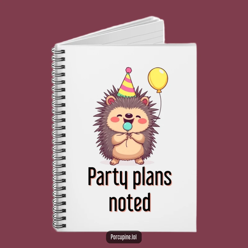 Funny Porcupine Balloon Pop Notebook: Plan Your Next Big Celebration