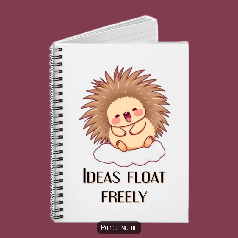 Funny Porcupine Cloud Notebook: Cute and happy journal for your joyful thoughts