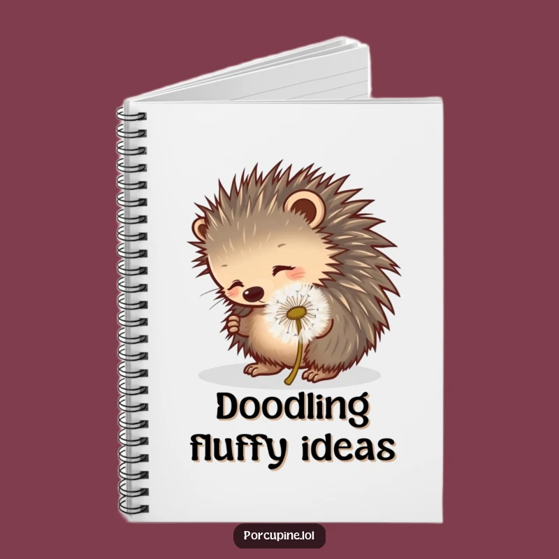 Funny Porcupine Dandelion Notebook: Jot Down Playful Thoughts!