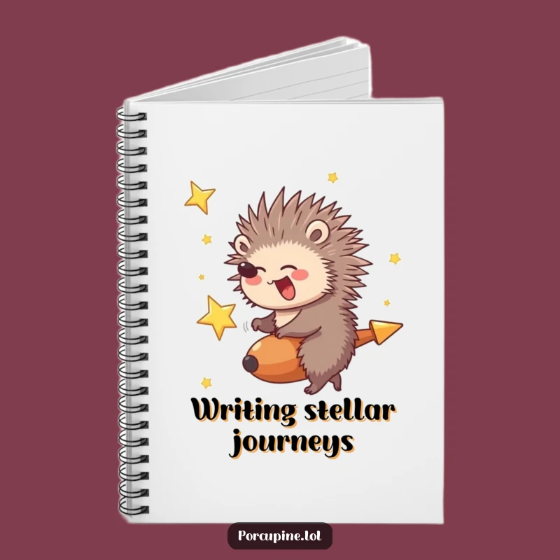 Funny Porcupine Shooting Star Notebook: Hilarious journal for your adventurous thoughts