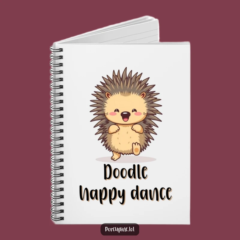 Funny Porcupine Shuffle Notebook: Jot Down Happy Dance Ideas Gift