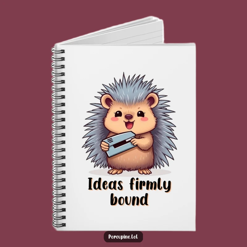 Funny Porcupine Notebook - Stapler Victory Journal, Perfect Funny Gift
