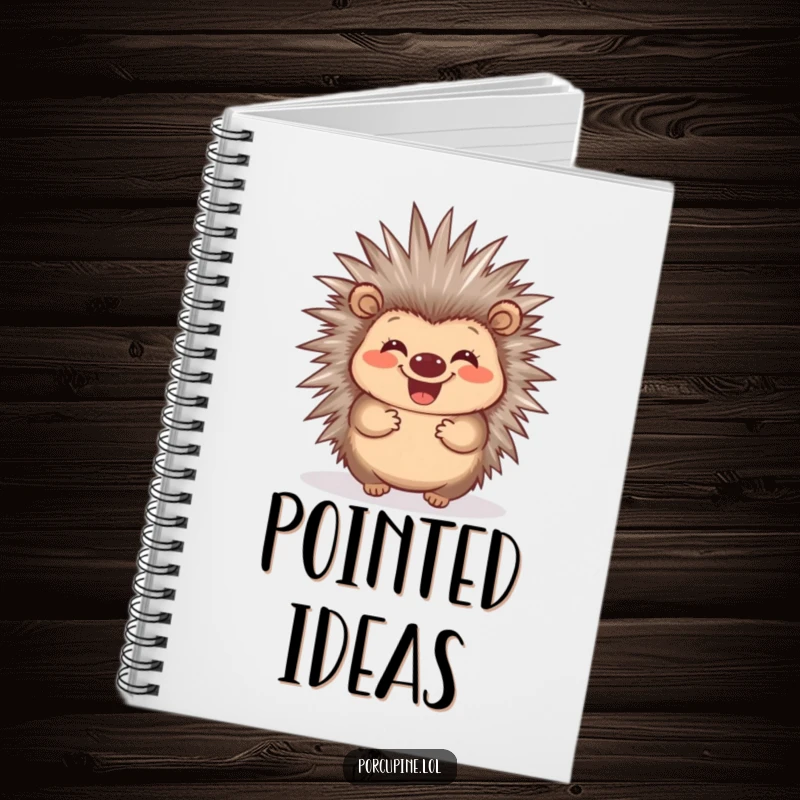 Funny Porcupine Quill Notebook: A porcupine wiggling its quills on the cover, perfect for your funny notes.