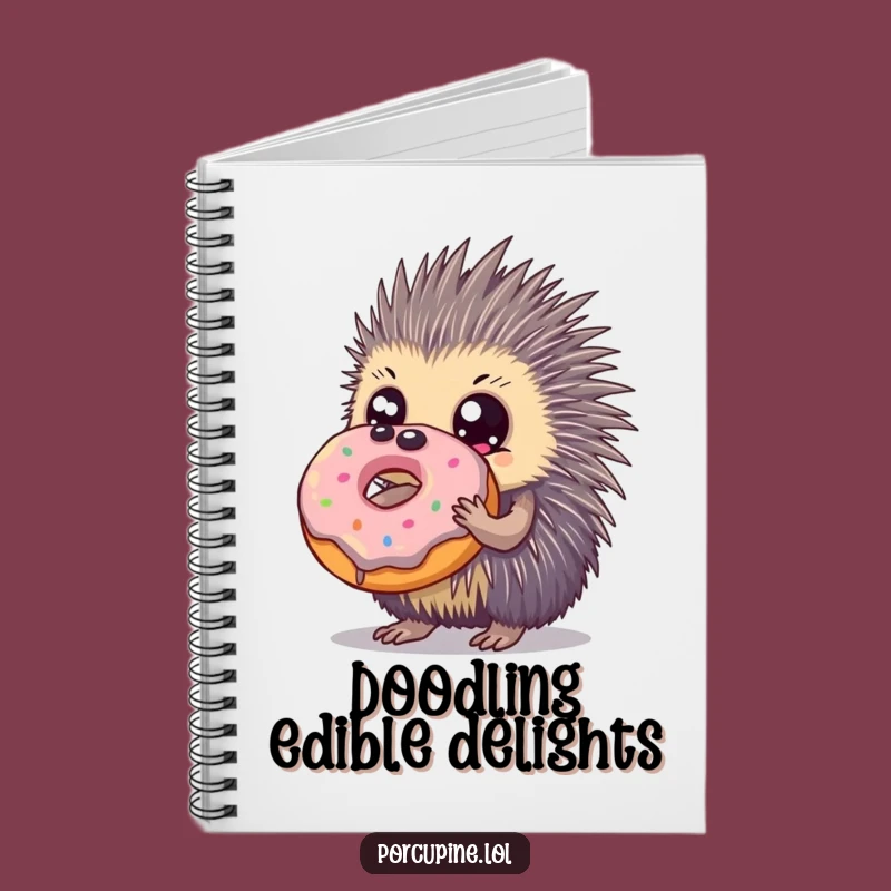 Sweet Funny Porcupine Donut Notebook: Capture Your Thoughts, Sweetly