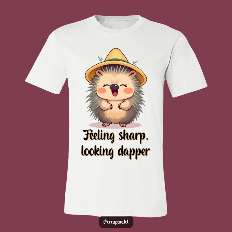 Funny Porcupine Hat T-Shirt - Wearable Whimsy for a Giggle-Worthy Look