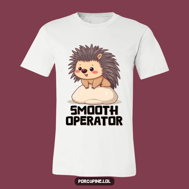 Funny Kawaii Porcupine T-Shirt: Contented Prickles Serene Gift