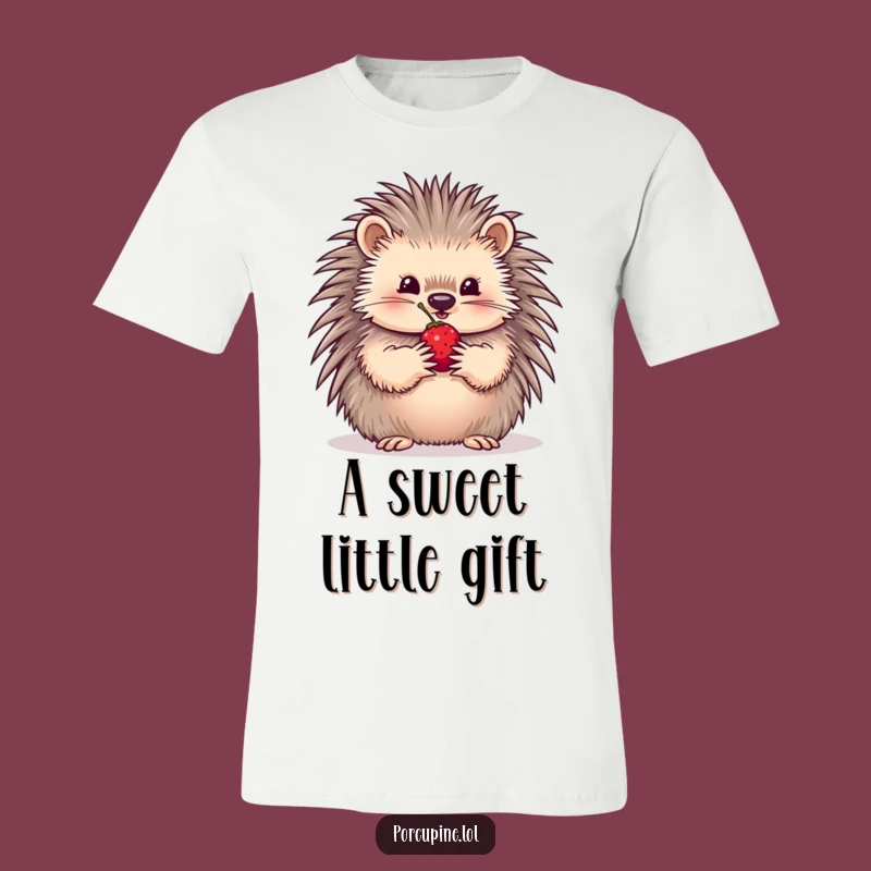 Funny Kind Porcupine Tee: Wear Your Generosity with Hilarious Animal Art