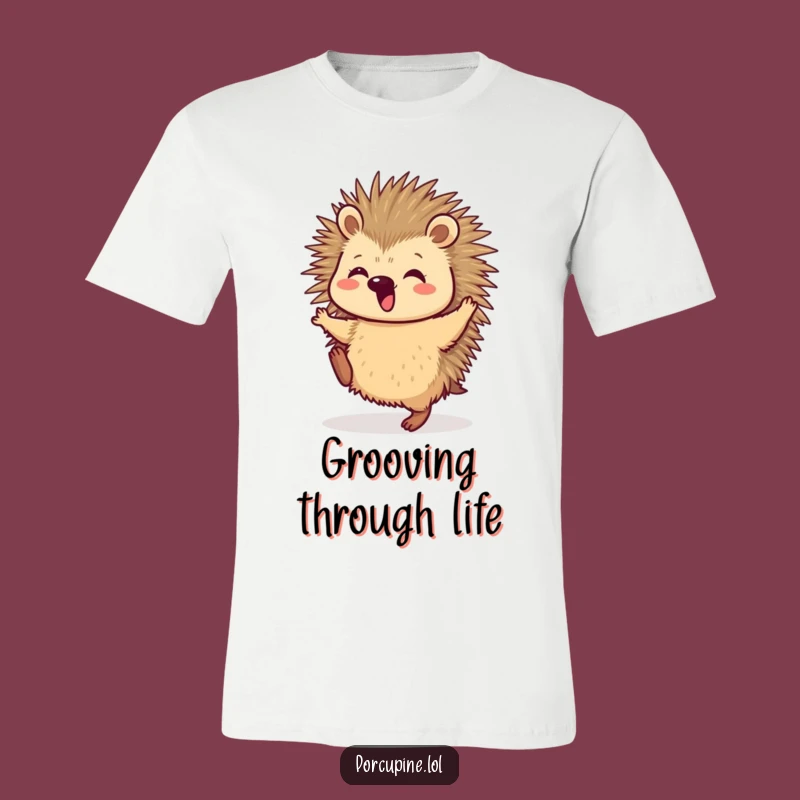 Funny Porcupine Dance Party Tee: Hilarious T-Shirt for Spreading Joyful Moves