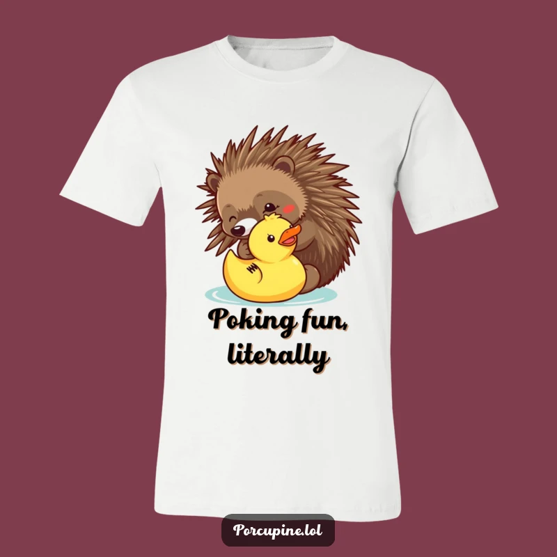 Funny Porcupine Duck Poke T-Shirt - Wear Your Playful Side with Pride