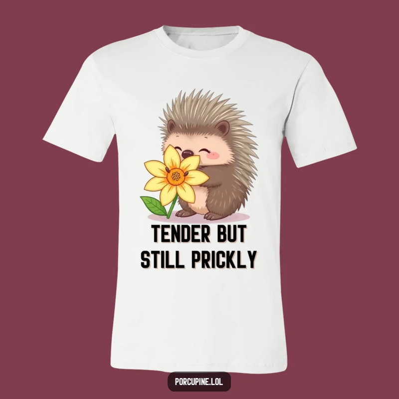 Funny Porcupine Hug T-Shirt: Sweet Affection with Prickly Humor!