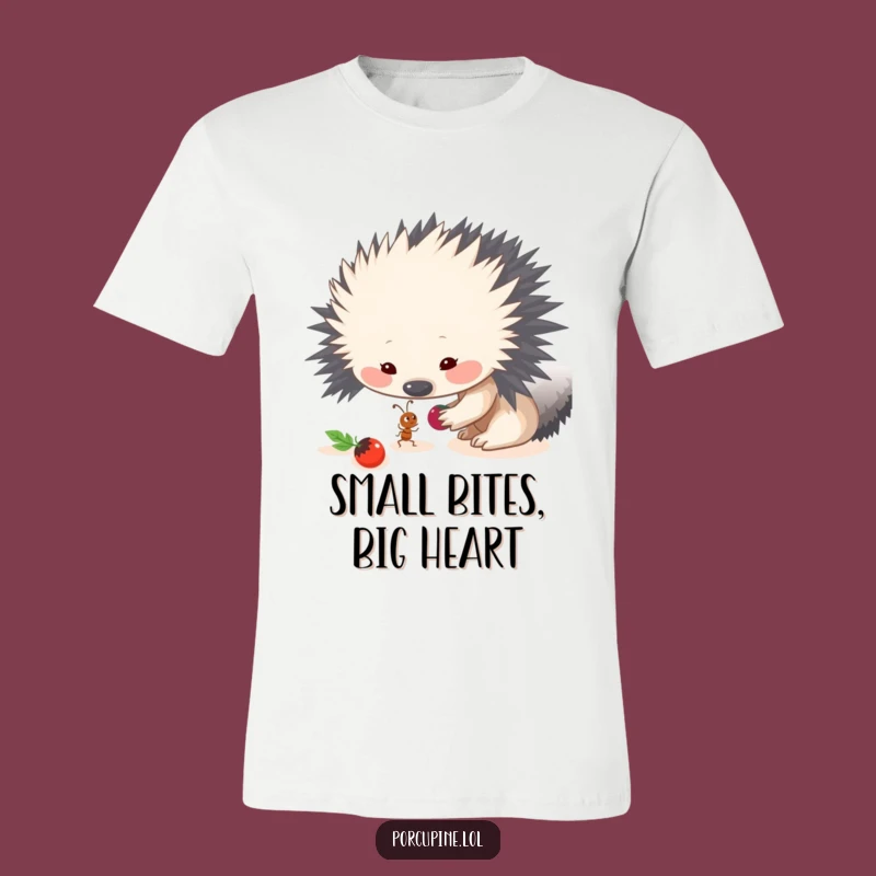 Funny Sharing Porcupine Tee - Humorous Act of Kindness Apparel