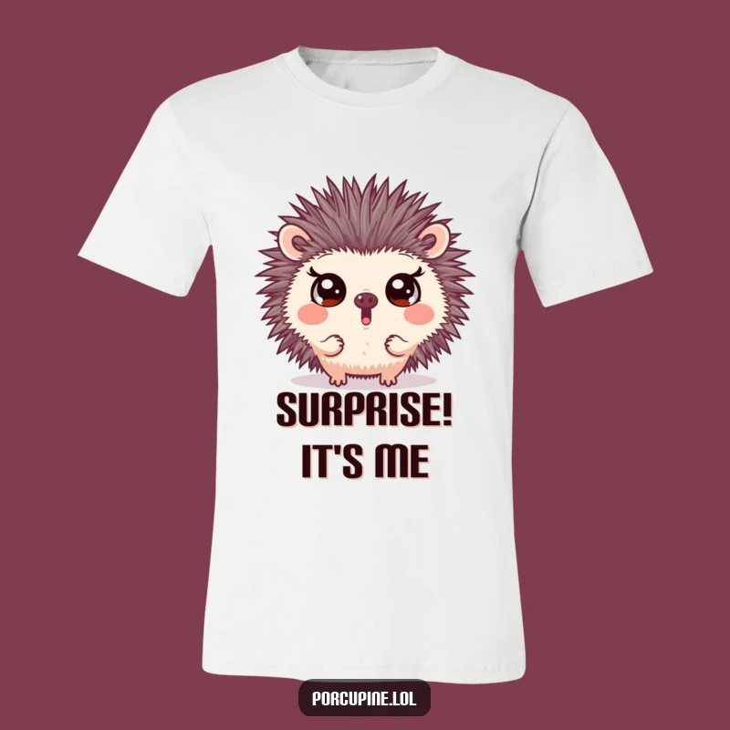 Funny Surprised Porcupine T-Shirt: Wide Eyes for a Shockingly Humorous Look