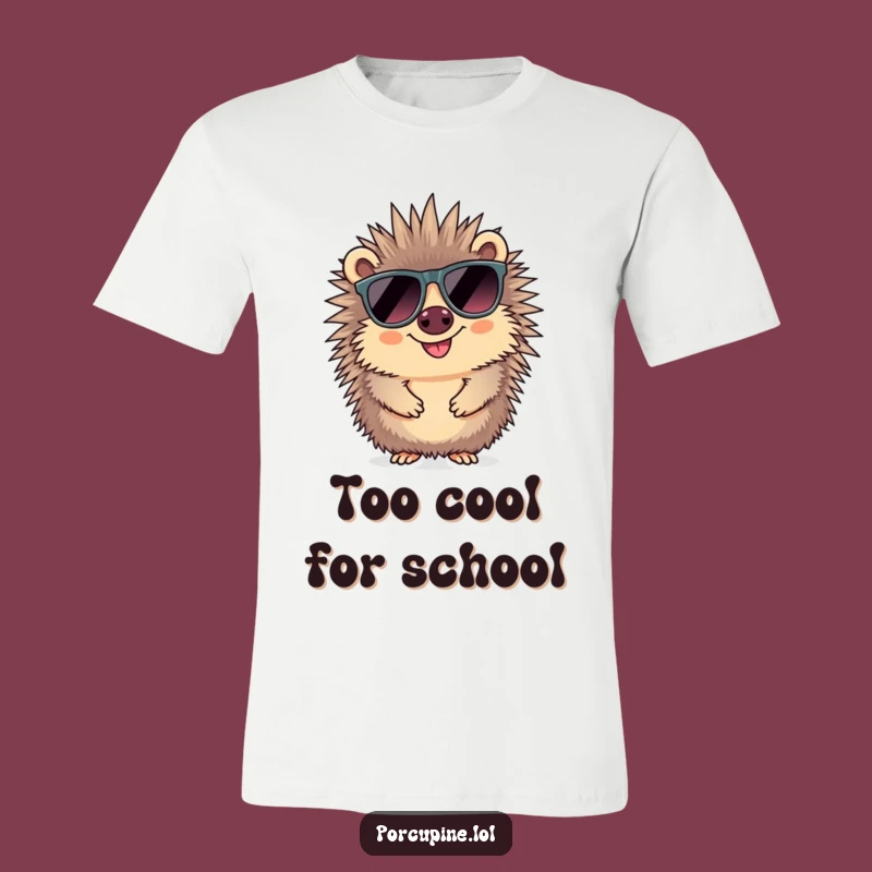 Funny Sunglasses Porcupine T-Shirt: Chill Vibes and Hilarious Style!