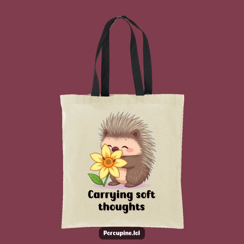 Funny Porcupine Hug Tote Bag: Carry Your Affection Lovingly!