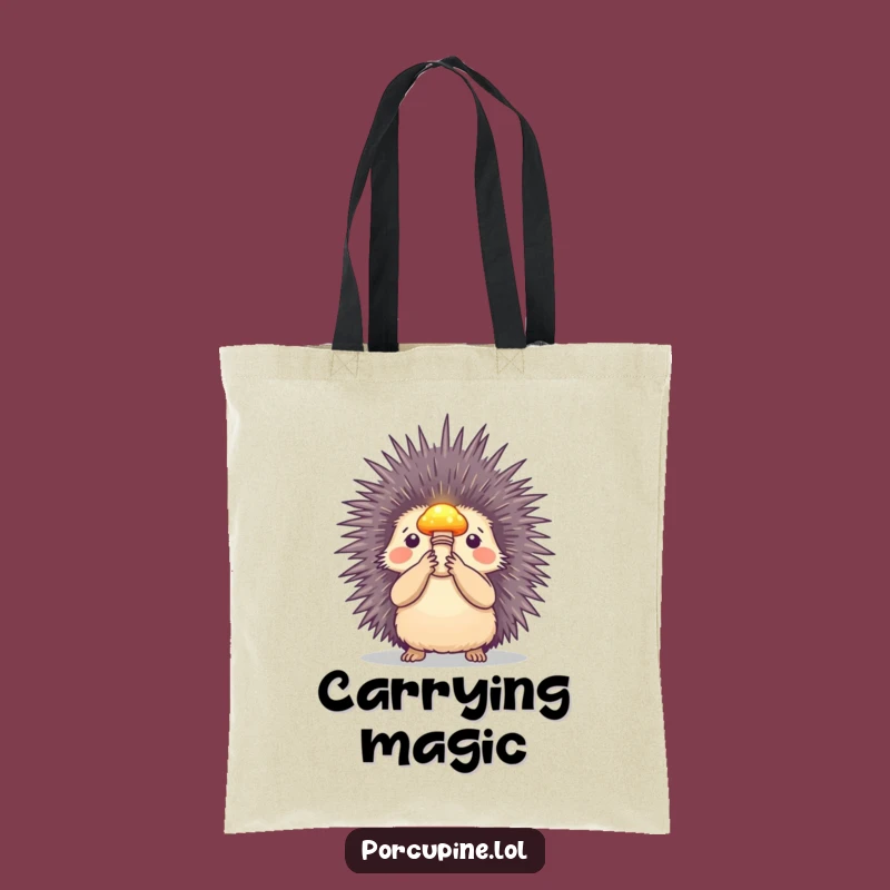 Funny Magic Porcupine Tote Bag: Carry Your Enchantment Everywhere