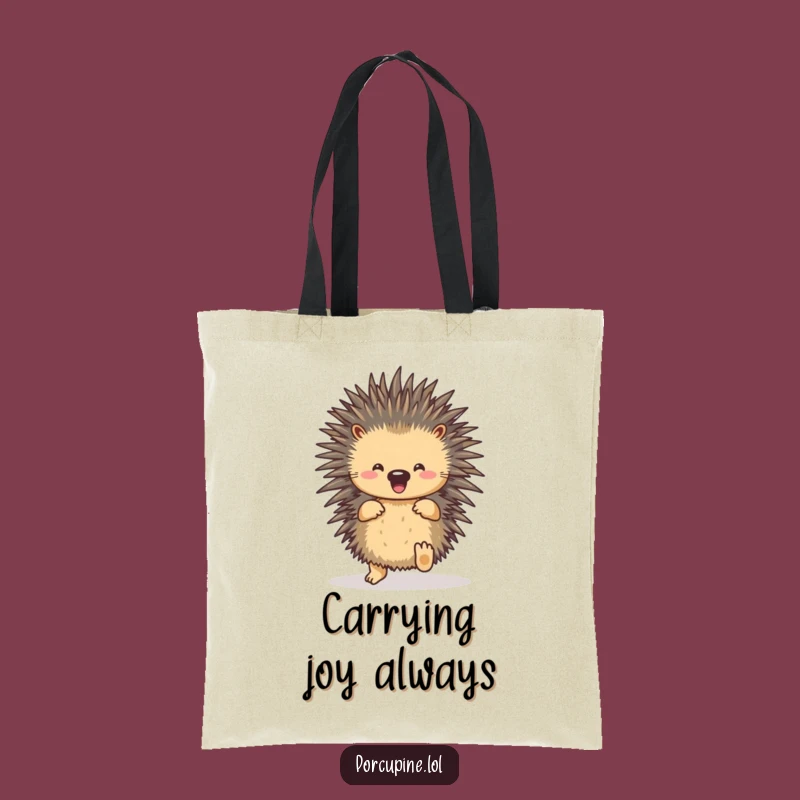 Funny Porcupine Shuffle Tote Bag: Carry Your Happy Dance Anywhere Gift